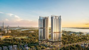Phối cảnh tổng thể dự án Vlasta Premier - Phú Thuận nhìn từ trên cao, khu Nam TP HCM